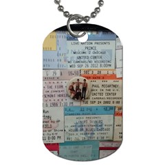 Concert TIcket Memorabilia  Dog Tag (One Side)