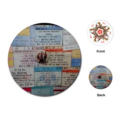 Concert TIcket Memorabilia  Playing Cards (Round)