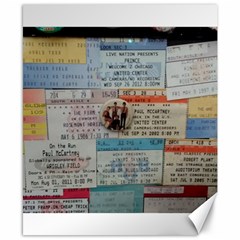 Concert TIcket Memorabilia  Canvas 8  x 10 