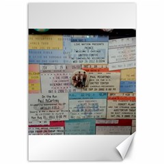 Concert TIcket Memorabilia  Canvas 12  x 18 