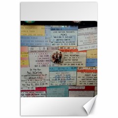 Concert TIcket Memorabilia  Canvas 20  x 30 