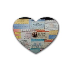 Concert TIcket Memorabilia  Rubber Coaster (Heart) 