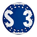 Italy State Highway 38 Round Filigree Ornament (Two Sides) Front