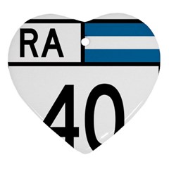 Argentina National Route 40 Ornament (heart) by abbeyz71