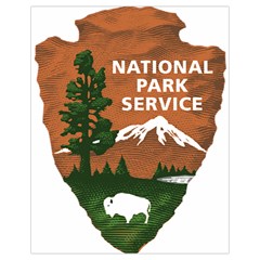U S  National Park Service Arrowhead Insignia Drawstring Bag (small) by abbeyz71