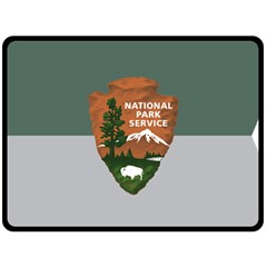 Guidon Of U S  National Park Service Double Sided Fleece Blanket (large)  by abbeyz71