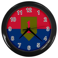 United States Army First Infantry Division Flag Wall Clock (black) by abbeyz71