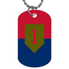 United States Army First Infantry Division Flag Dog Tag (one Side) by abbeyz71