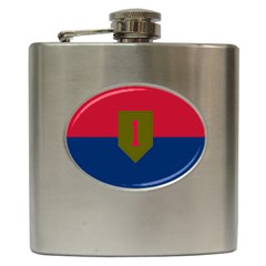 United States Army First Infantry Division Flag Hip Flask (6 Oz) by abbeyz71