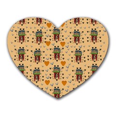 Sankta Lucia With Love And Candles In The Silent Night Heart Mousepads by pepitasart