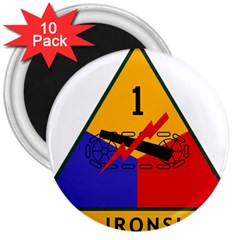 U S  Army 1st Armored Division s Combat Service Identification Badge  3  Magnets (10 Pack)  by abbeyz71