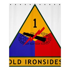 U S  Army 1st Armored Division s Combat Service Identification Badge  Shower Curtain 60  X 72  (medium)  by abbeyz71