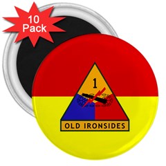 Flag Of U S  Army 1st Armored Division 3  Magnets (10 Pack)  by abbeyz71