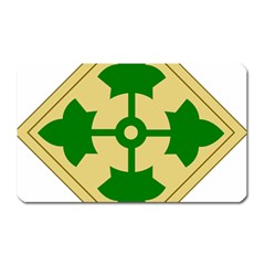 U S  Army 4th Infantry Division Shoulder Sleeve Insignia (1918–2015) Magnet (rectangular) by abbeyz71