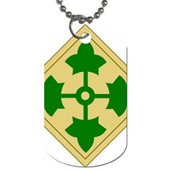 U S  Army 4th Infantry Division Shoulder Sleeve Insignia (1918–2015) Dog Tag (one Side) by abbeyz71