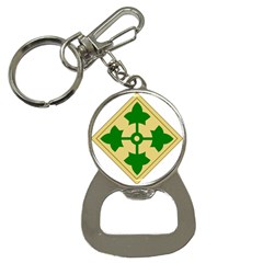 U S  Army 4th Infantry Division Shoulder Sleeve Insignia (1918–2015) Bottle Opener Key Chains by abbeyz71