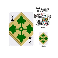 U S  Army 4th Infantry Division Shoulder Sleeve Insignia (1918–2015) Playing Cards 54 (mini)