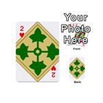 U.S. Army 4th Infantry Division Shoulder sleeve insignia (1918–2015) Playing Cards 54 (Mini) Front - Heart2