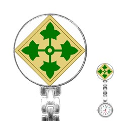 U S  Army 4th Infantry Division Shoulder Sleeve Insignia (1918–2015) Stainless Steel Nurses Watch by abbeyz71