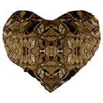 Abstract #8   I   Antiqued 6000 Large 19  Premium Heart Shape Cushions Back