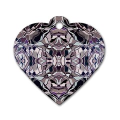 Abstract #8   I   Aquatic 6000 Dog Tag Heart (two Sides) by KesaliSkyeArt