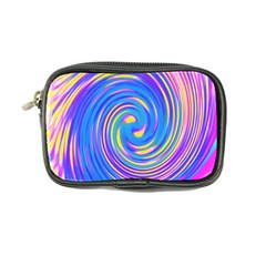 Cool Abstract Pink Blue And Yellow Twirl Liquid Art Coin Purse by myrubiogarden