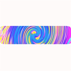 Cool Abstract Pink Blue And Yellow Twirl Liquid Art Large Bar Mats by myrubiogarden