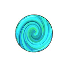 Groovy Cool Abstract Aqua Liquid Art Swirl Painting Hat Clip Ball Marker (10 Pack) by myrubiogarden