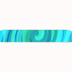 Groovy Cool Abstract Aqua Liquid Art Swirl Painting Small Bar Mats by myrubiogarden