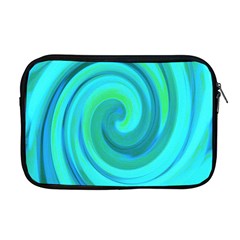 Groovy Cool Abstract Aqua Liquid Art Swirl Painting Apple Macbook Pro 17  Zipper Case by myrubiogarden
