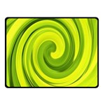 Groovy Abstract Green Liquid Art Swirl Painting Fleece Blanket (Small) 50 x40  Blanket Front