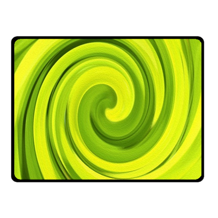 Groovy Abstract Green Liquid Art Swirl Painting Fleece Blanket (Small)