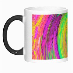 Groovy Abstract Purple And Yellow Liquid Swirl Morph Mugs by myrubiogarden