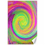 Groovy Abstract Purple And Yellow Liquid Swirl Canvas 24  x 36  23.35 x34.74  Canvas - 1