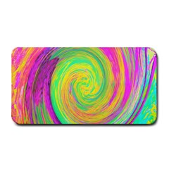 Groovy Abstract Purple And Yellow Liquid Swirl Medium Bar Mats by myrubiogarden