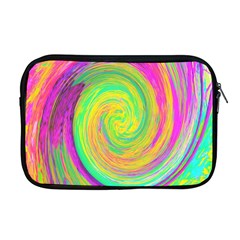 Groovy Abstract Purple And Yellow Liquid Swirl Apple Macbook Pro 17  Zipper Case by myrubiogarden