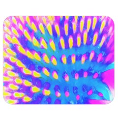 Pink, Blue And Yellow Abstract Coneflower Double Sided Flano Blanket (medium)  by myrubiogarden