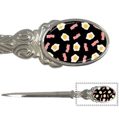 Bacon And Egg Pop Art Pattern Letter Opener by Valentinaart