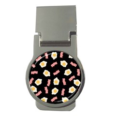 Bacon And Egg Pop Art Pattern Money Clips (round)  by Valentinaart