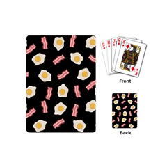 Bacon And Egg Pop Art Pattern Playing Cards (mini) by Valentinaart