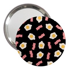 Bacon And Egg Pop Art Pattern 3  Handbag Mirrors