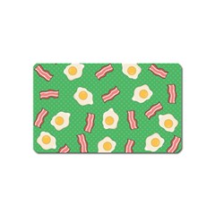 Bacon and Egg Pop Art Pattern Magnet (Name Card)