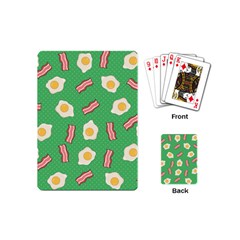 Bacon And Egg Pop Art Pattern Playing Cards (mini) by Valentinaart