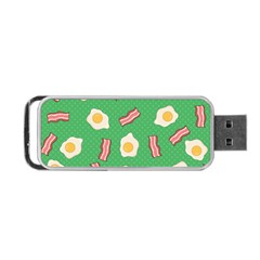 Bacon and Egg Pop Art Pattern Portable USB Flash (One Side)