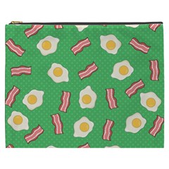 Bacon and Egg Pop Art Pattern Cosmetic Bag (XXXL)