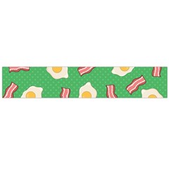 Bacon And Egg Pop Art Pattern Large Flano Scarf  by Valentinaart
