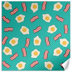 Bacon And Egg Pop Art Pattern Canvas 16  X 16  by Valentinaart