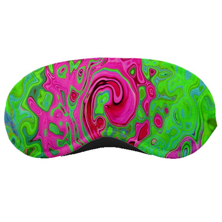 Groovy Abstract Green And Red Lava Liquid Swirl Sleeping Masks