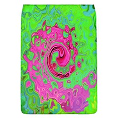 Groovy Abstract Green And Red Lava Liquid Swirl Removable Flap Cover (l) by myrubiogarden