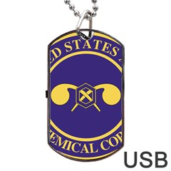 Seal Of Chemical Corps Of U S  Army Dog Tag Usb Flash (two Sides) by abbeyz71